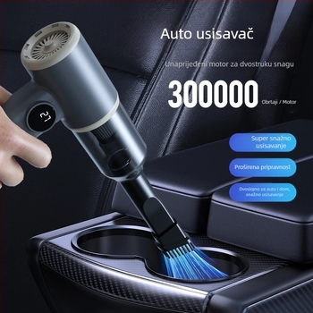 Usisavač za auto, ručni, USB napajanje, ugrađena baterija 1001–1600 mAh, usis 4100–5000 Pa, trajanje rada 1–3 h, napon ≤36V