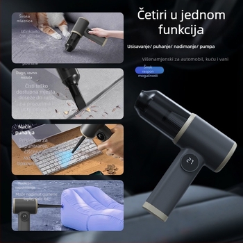 Usisavač za auto, ručni, USB napajanje, ugrađena baterija 1001–1600 mAh, usis 4100–5000 Pa, trajanje rada 1–3 h, napon ≤36V