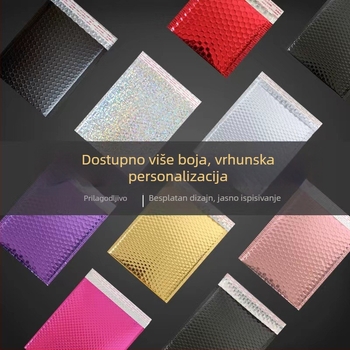 Express džep s mjehurićima i aluminijskim filmom, debeli dizajn, 100% čist PC materijal, duljina zatvaranja prilagodljiva