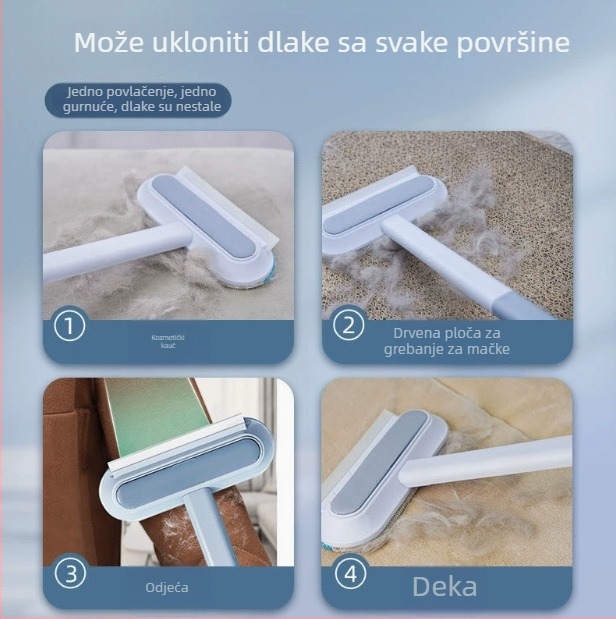 Četka za prašinu za kućne ljubimce, silikon, tri u jednom – čišćenje dlaka i prašine, 165 g