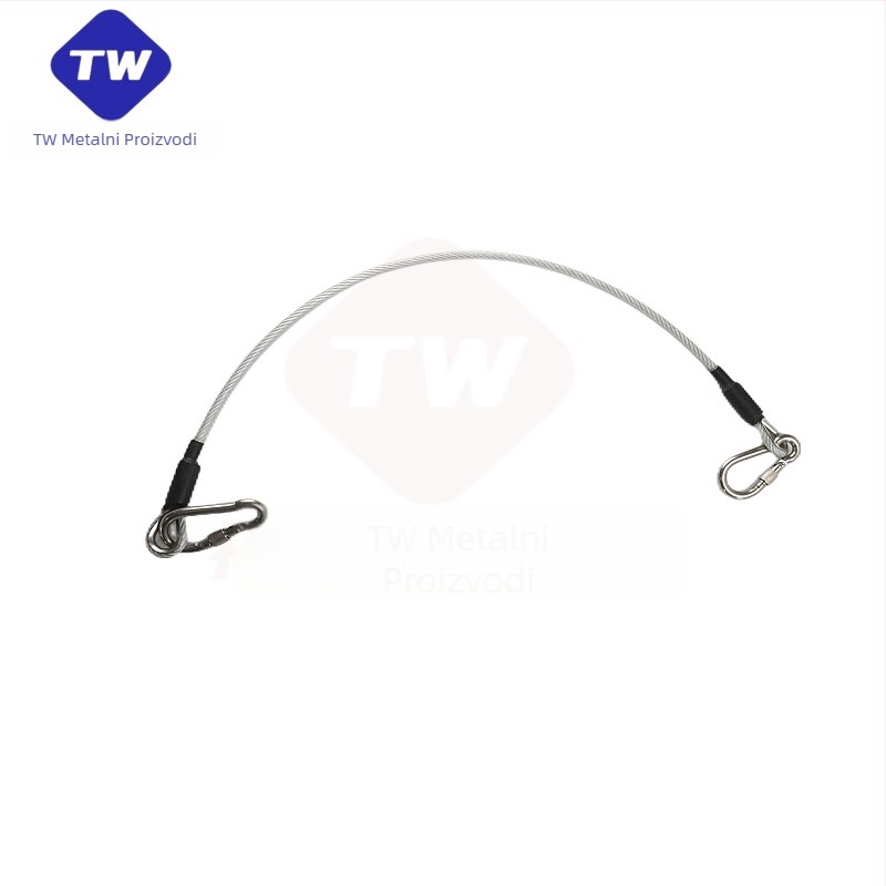 Galvanizirani kabel za ovješ rasvjetnog tijela, dvostruko uvijen, višestruka vlakna, SIRO raspored, desno okretan, nosivost 2000, za sigurnost prilikom ovjesa/sprečavanja pada – Kod 20233-20