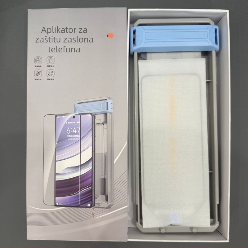 Zaštitno staklo zaslona od kaljenog stakla za OnePlus 13, s 3D savijanjem valjka, primjena s punim ljepilom, aluminijski alat, HD zaštita