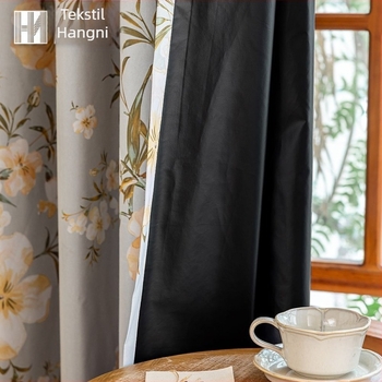 Poliester zavjesa s floralnim uzorkom, visoko zatamnjivanje 71-90%, pogodna za radnu sobu, blagovaonu, ulaz, balkon, poslovne prostore