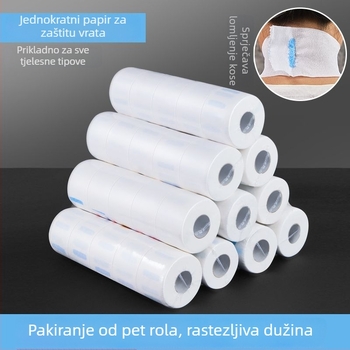 Jednokratni papir za vrat za frizerski salon – vodootporni zaštitni papir za šišanje kose, za salon i kućnu upotrebu