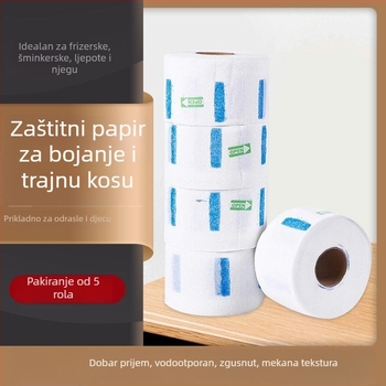 Jednokratni papir za vrat za frizerski salon – vodootporni zaštitni papir za šišanje kose, za salon i kućnu upotrebu