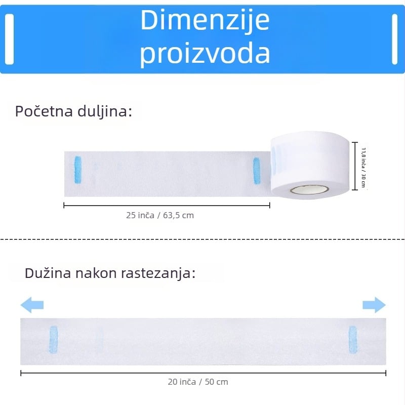 Jednokratni papir za vrat za frizerski salon – vodootporni zaštitni papir za šišanje kose, za salon i kućnu upotrebu