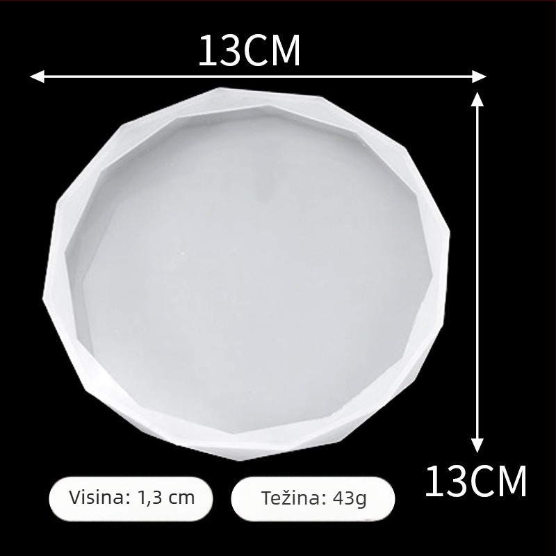 Silicone kalup za kolače – nepravilnog oblika, okrugli brid s fasetom, za DIY smolu