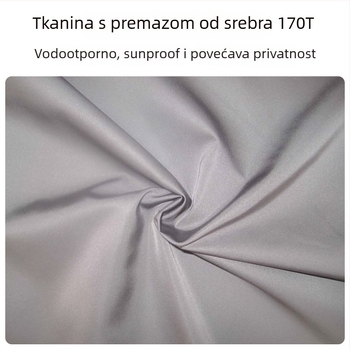 Vanjska prenosna brza otvarača šator za tuš i presvlačenje, jednosobni raspored, vodootporan <1000 mm, 170T srebrna poliester tkanina, prilagodljiva