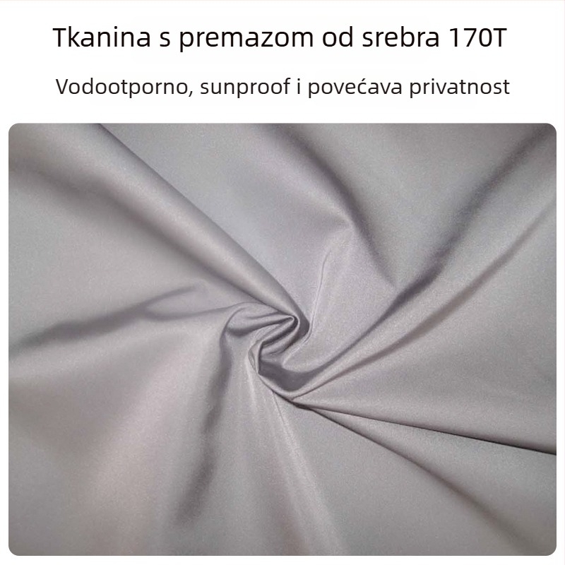Vanjska prenosna brza otvarača šator za tuš i presvlačenje, jednosobni raspored, vodootporan <1000 mm, 170T srebrna poliester tkanina, prilagodljiva