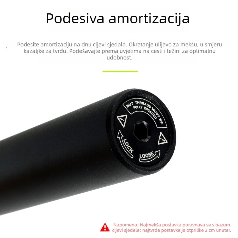 FMFXTRA Tija za sjedalo s apsorpcijom udara za planinske bicikle | Materijal: aluminijeva legura; Šifra proizvoda: 501; Unisex