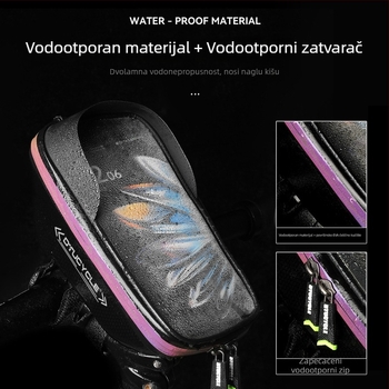 Dtucycle EVA čvrsta torba za upravljač bicikla, vodootporna, reflektirajuća, džep za telefon s osjetljivim dodirnim zaslonom