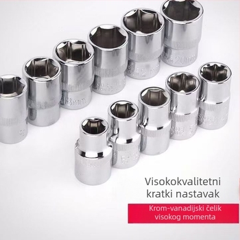 Bežični set udarača, 1/2 inča pogon, metrički set utičnica, 10 komada