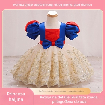 Dječja princeza haljina – poliester, za djecu 3–8 godina, proljeće/jesen, stil princeze