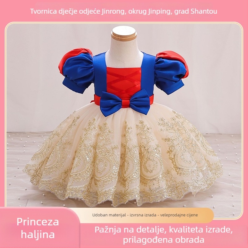 Dječja princeza haljina – poliester, za djecu 3–8 godina, proljeće/jesen, stil princeze