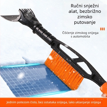 Lopatica za snijeg za vozilo s četkom, 2-in-1, višefunkcionalna, odvojiva, plastična Xiaodao