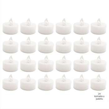 LED elektronička svijeća, cilindrično plastično tijelo, polu-ručna i polu-mehanička izrada