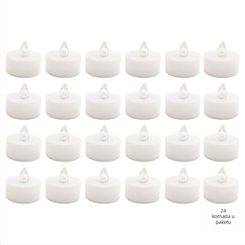 LED elektronička svijeća, cilindrično plastično tijelo, polu-ručna i polu-mehanička izrada