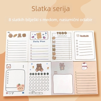 Prijenosni set samoljepljivih bilježnica za učenike i ured, dnevnik samodiscipline, 50 listova, oblik papirnate cigle, offset papir dvostrani, šifra proizvoda 0613-01