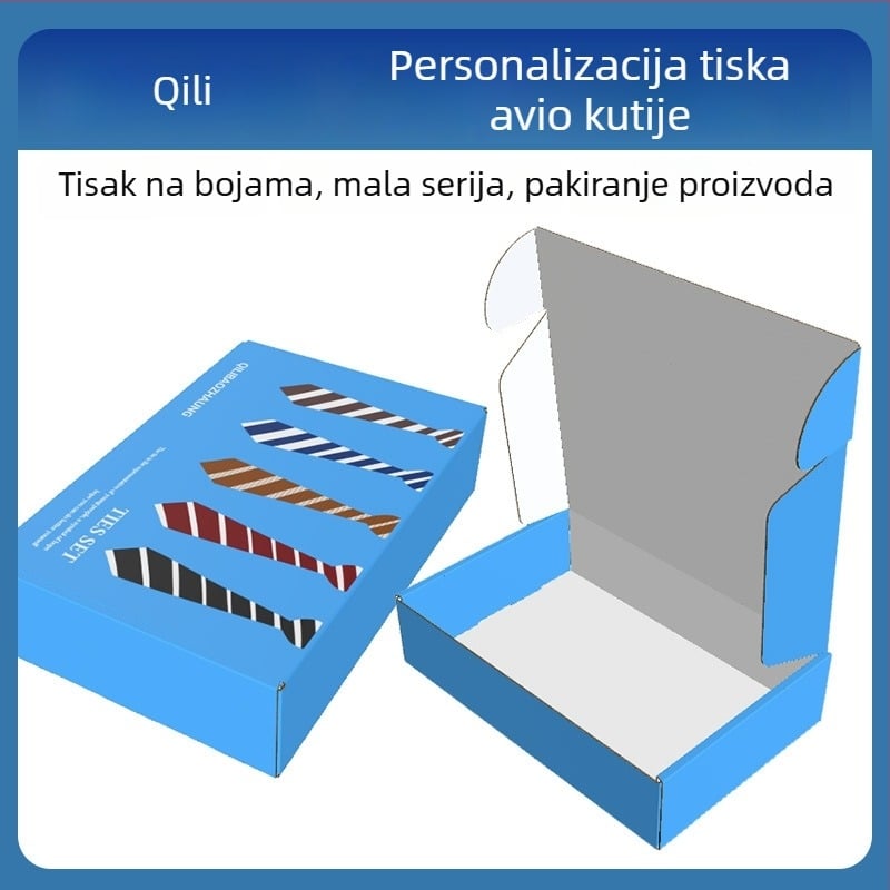 Letna kutija za pakiranje - 250gsm valoviti papir, offset tisak, opća ambalaža, tiskano logotip