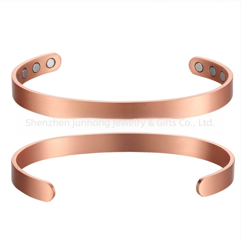 Magnetična otvorena narukvica od bakra, vintage stil, 22 g