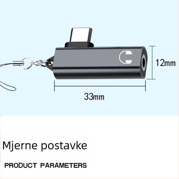 Type-C audio adapter kompatibilan s iPhone 15, Huawei, Xiaomi i OnePlus – izlaz zvuka, čip Zhongke Lanxun