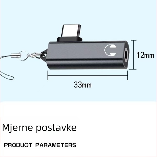 Type-C audio adapter kompatibilan s iPhone 15, Huawei, Xiaomi i OnePlus – izlaz zvuka, čip Zhongke Lanxun