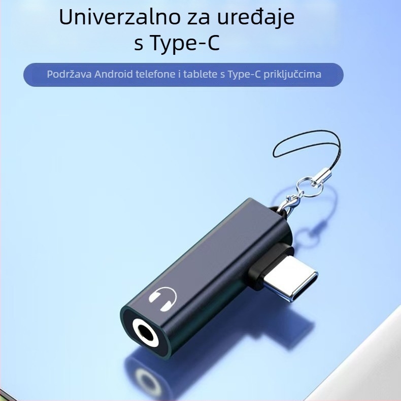 Type-C audio adapter kompatibilan s iPhone 15, Huawei, Xiaomi i OnePlus – izlaz zvuka, čip Zhongke Lanxun