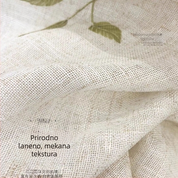 Zavjese s motivom linskog izgleda — tiskane, prozirne, Novi kineski stil, za dnevni boravak, spavaću sobu, radnu sobu, balkon