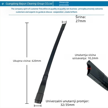 Thought nastavak za usisavač – plosni nastavak, plastični, za kućnu uporabu, kompatibilan s produženim malim plosnim nastavkom