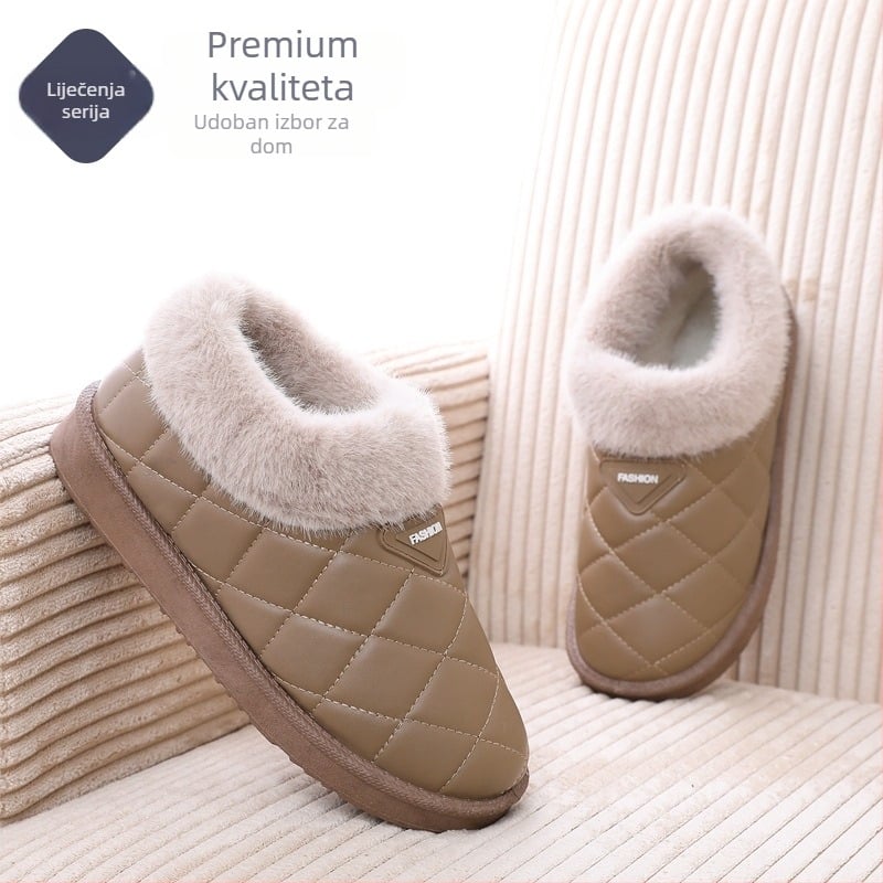 Ženske zimske tenisice s fleece iznutra, niski vrh, gumeni potplat, umjetni PU gornji dio, jednostavno obuvanje