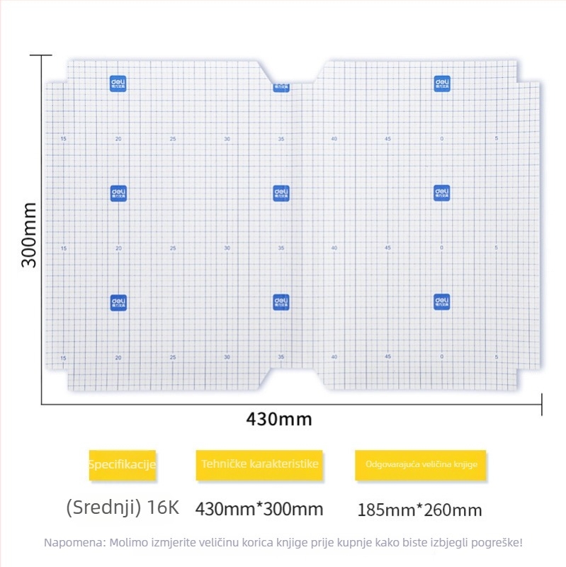 Deli proziran samoljepljivi film za koricu knjige, zaštitni film za knjigu, nije uvezeno, nije dar, bez IP odobrenja