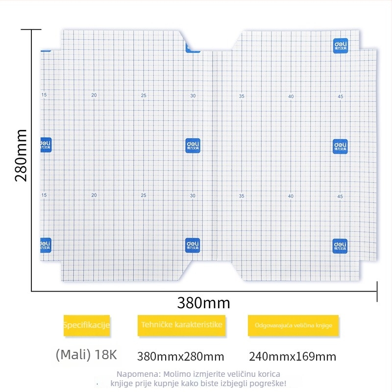 Deli proziran samoljepljivi film za koricu knjige, zaštitni film za knjigu, nije uvezeno, nije dar, bez IP odobrenja