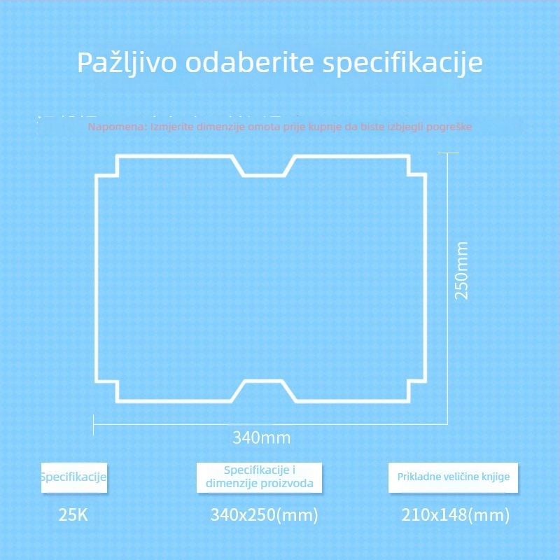 Deli proziran samoljepljivi film za koricu knjige, zaštitni film za knjigu, nije uvezeno, nije dar, bez IP odobrenja
