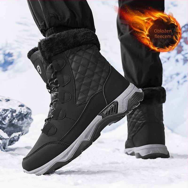 Snježne čizme s motivom lubanje, vezanje, pamukova podstava, okrugli vrh prsta, ultra visoke pete (>8 cm)