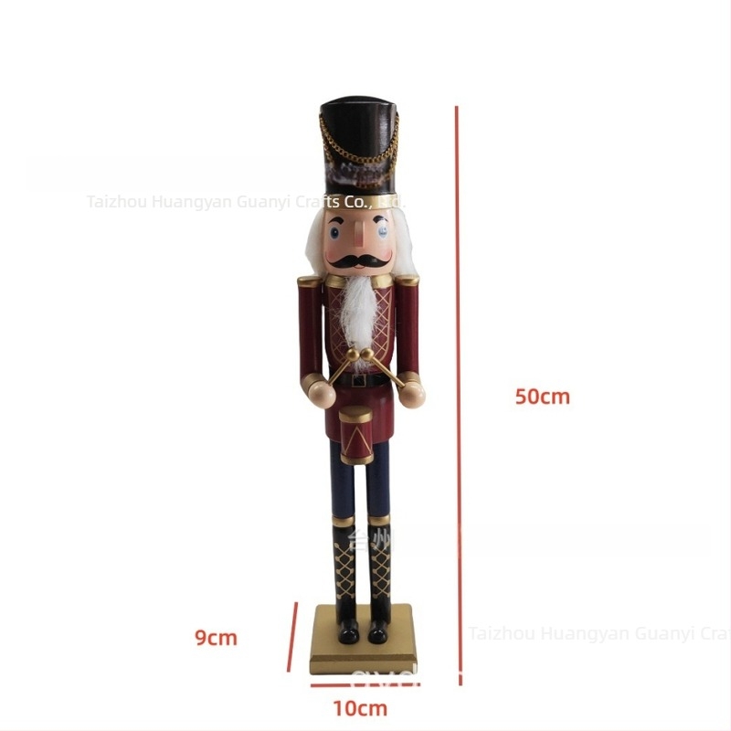 Drveni Nutcracker Soldier ukras (Turned Wood) – Božićni poklon, Blagdanski dar
