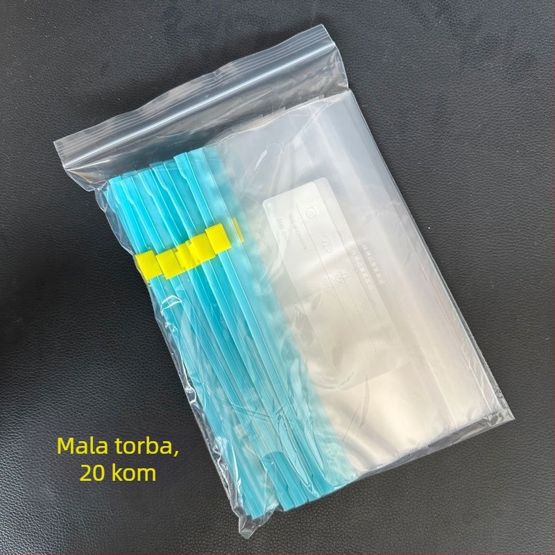 Torba za skladištenje u zamrzivaču sa zatvaračem, plastika za hranu, višekratna upotreba, sigurna za mikrovalnu, antibakterijska, od -60°C do 100°C