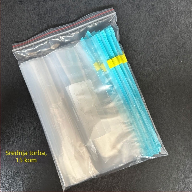 Torba za skladištenje u zamrzivaču sa zatvaračem, plastika za hranu, višekratna upotreba, sigurna za mikrovalnu, antibakterijska, od -60°C do 100°C