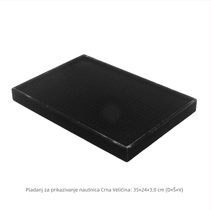 Drveni spremnik za nakit za naušnice, 600 rupa, izložbeni pladanj s poklopcem protiv prašine