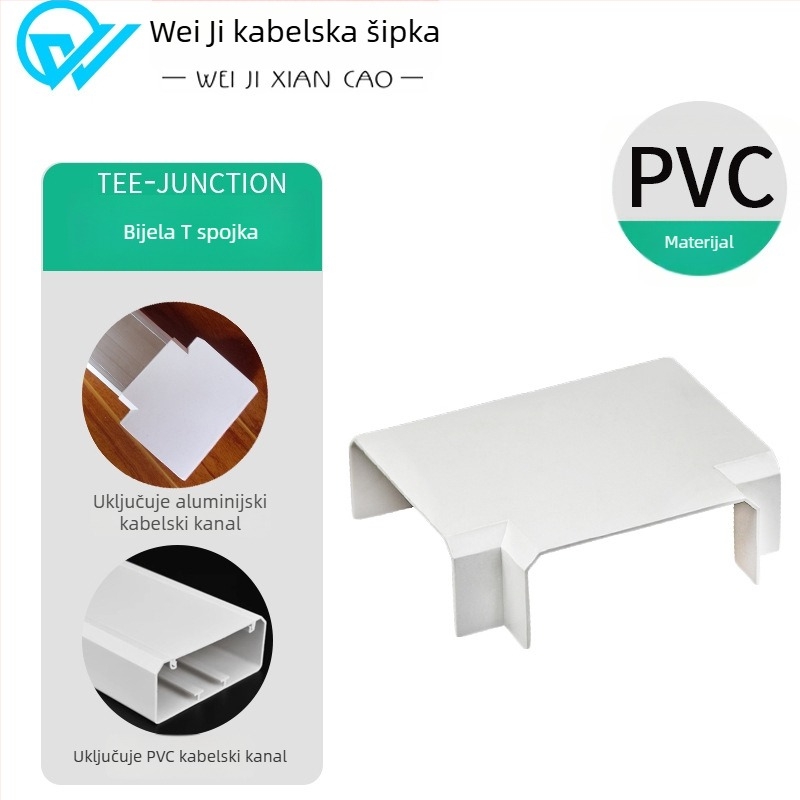 Aluminijski panel kabelski kanal, površinska montaža, 86 utičnica, skrivene žice