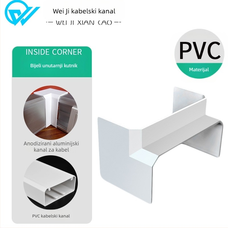 Aluminijski panel kabelski kanal, površinska montaža, 86 utičnica, skrivene žice