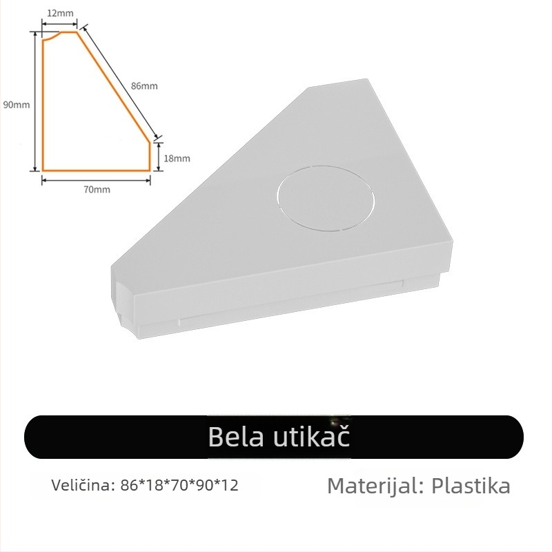 Aluminijski panel kabelski kanal, površinska montaža, 86 utičnica, skrivene žice