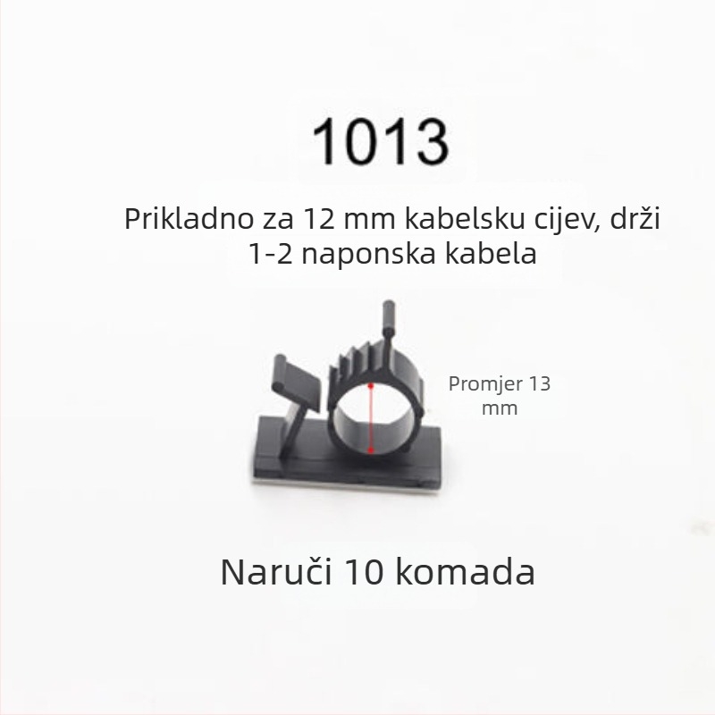 Klipovi za organiziranje kablova s ljepilom, bez bušenja, za stolnu organizaciju kablova