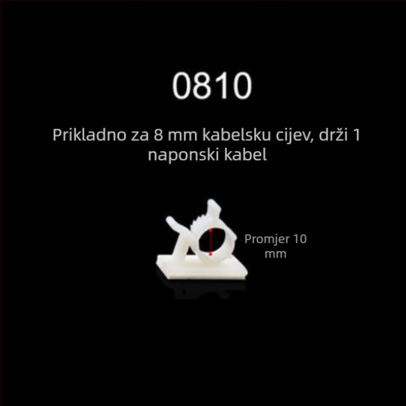 Klipovi za organiziranje kablova s ljepilom, bez bušenja, za stolnu organizaciju kablova