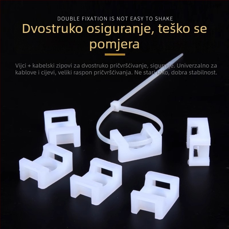 Sedlovni držač za kabelske vezice, CHKL STM-1/2/2S, Plastika