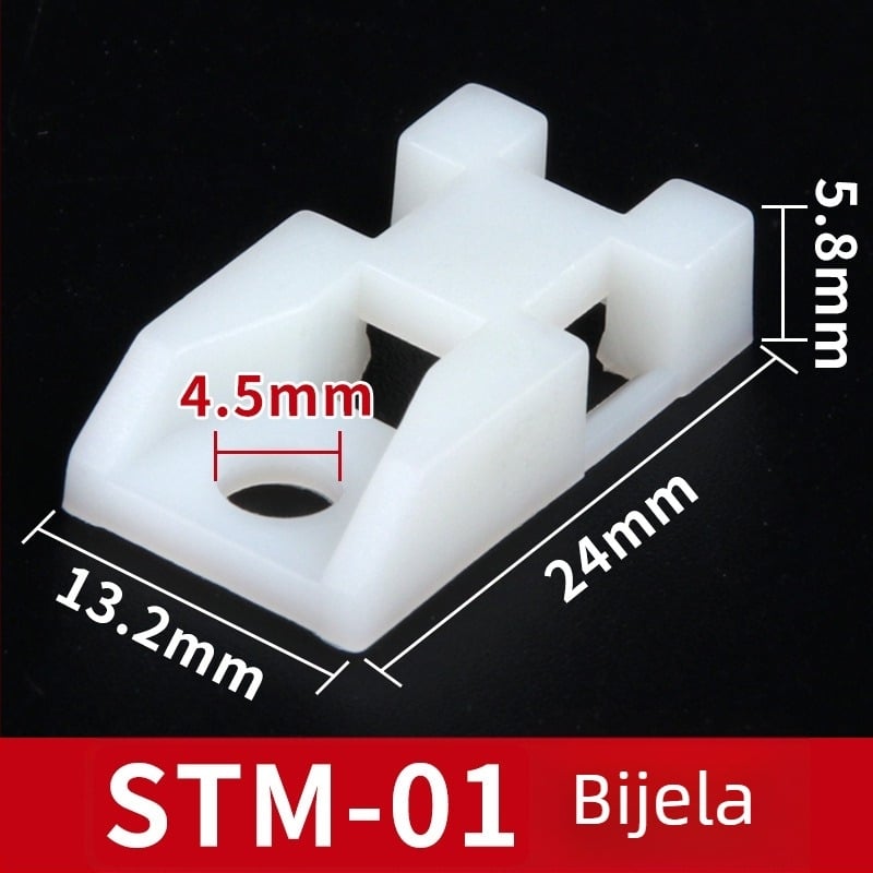 Sedlovni držač za kabelske vezice, CHKL STM-1/2/2S, Plastika