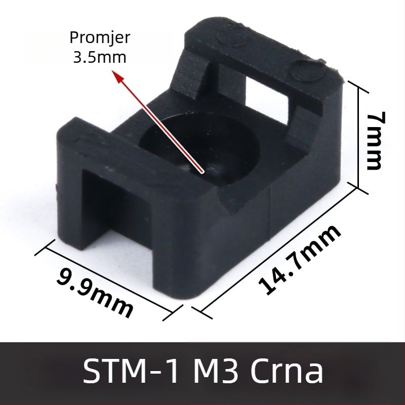Sedlovni držač za kabelske vezice, CHKL STM-1/2/2S, Plastika
