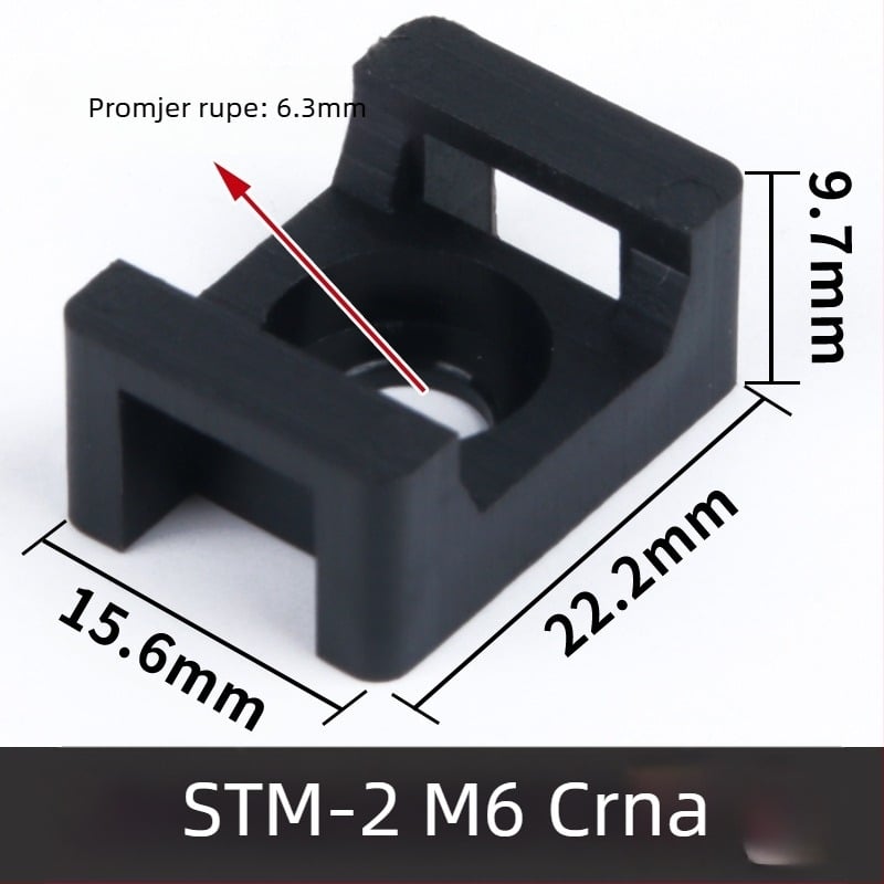 Sedlovni držač za kabelske vezice, CHKL STM-1/2/2S, Plastika