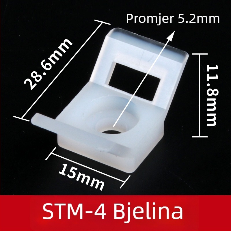 Sedlovni držač za kabelske vezice, CHKL STM-1/2/2S, Plastika