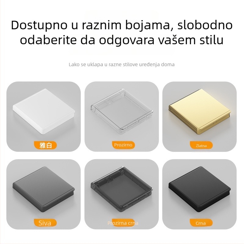 86-typ ultra-tanki kupaonski vodootporni poklop za prekidače i utičnice, ljepilo za montažu, PC kućište (Ouben)