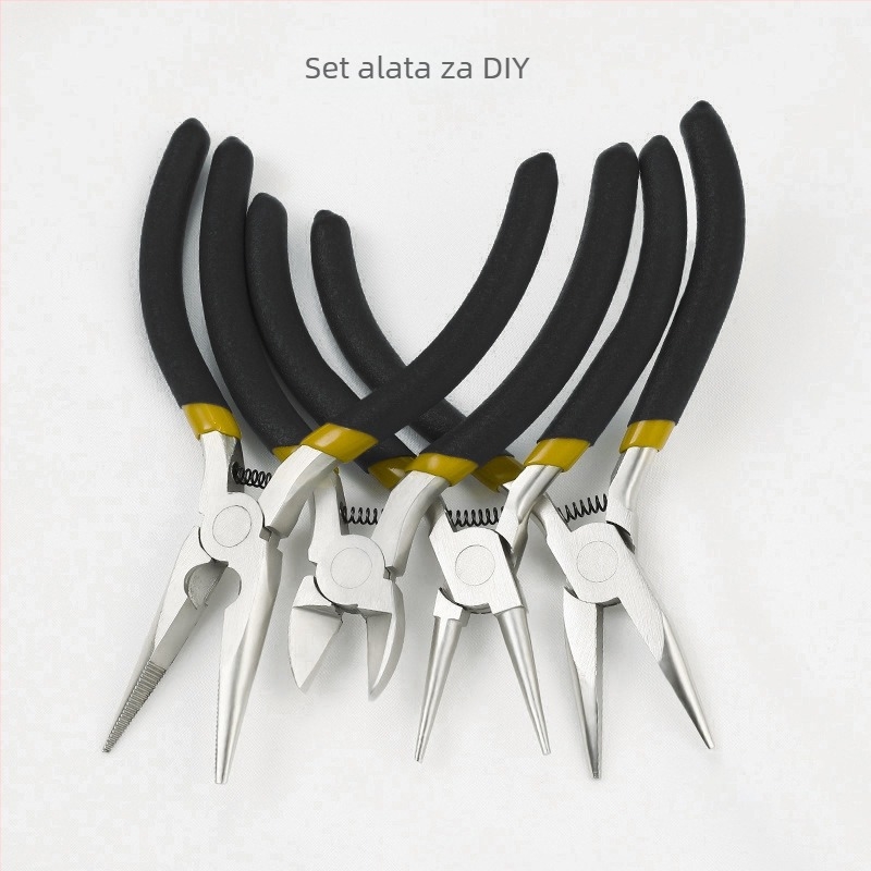 Set alata za nakit – ručno izrađeni DIY alati za navlačenje perli i omatanje žice, kliješta s igličastim vrhom, metal s galvaniziranim premazom